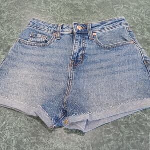 NWT Womens Size 00 XS Wild Fable Denim Rolled Cuff Shorts 2.5 Inseam High Rise